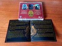 Image 2 of CAPA PRETA Em Nome de Vossa Santidade Maioral De Todos Os Infernos CD WOODEN BOX with a patch