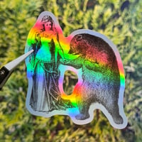 Choose The Bear holographic sticker