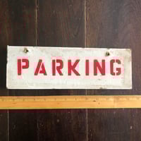 Image 2 of Vintage double sided wood parking sign 12x4