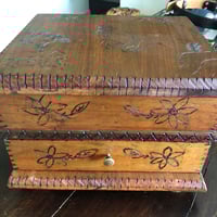 Image 4 of Praying hand folk art tramp art box 1984