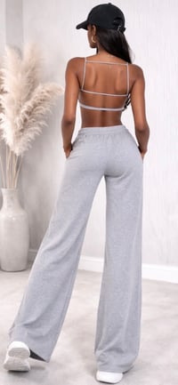 Image 2 of Open back bralette Top and pants set