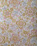 1960s Vintage Crown Wallpaper Rolls -  Groovy Pink Floral Flowers Hippie - (Sets of 2 & 3 Rolls) thumbnail 3
