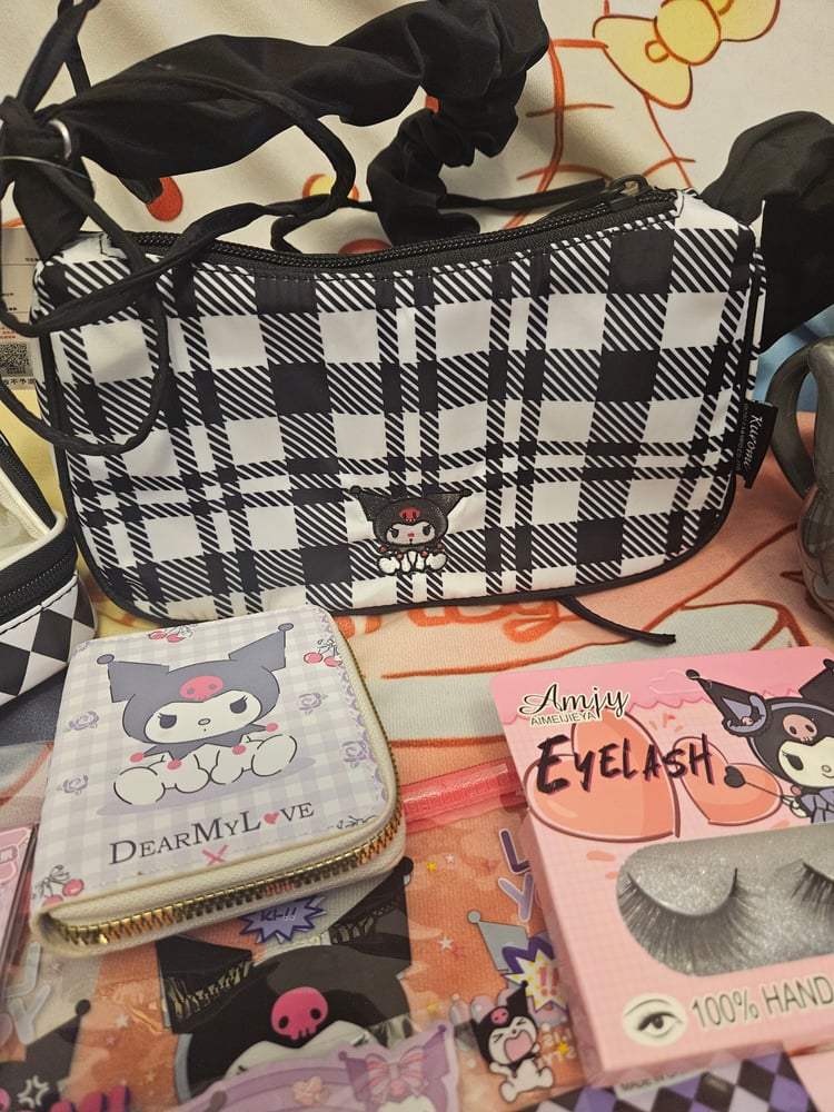 Image of Kuromi Plaid Bag Bundle 