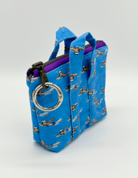 Image 3 of Keep Swimming Tiny Tote Hanging Charm Zippy Pouch - Made To Order