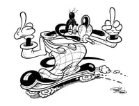 Board Dorg Original Ink Art