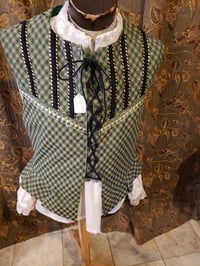 Image 1 of Green with black trim short doublet
