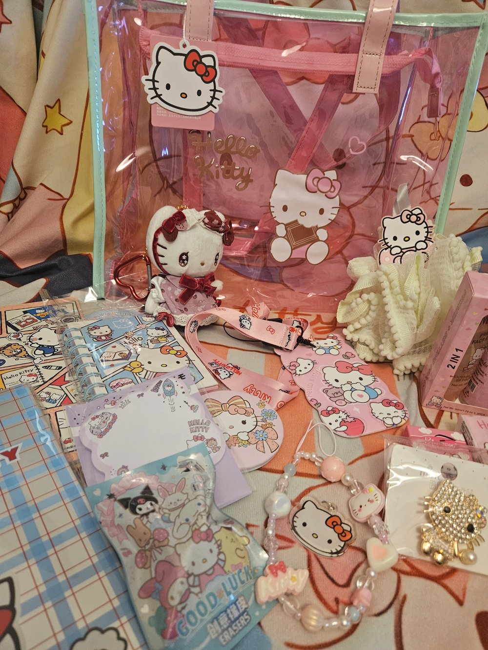 Image of Hello Kitty Pinky Clear Tote Bundle 