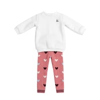 HarperIman - 2pc Heart leggings + sweatshirt