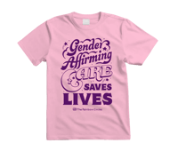 Gender Affirming Care Saves Lives (Pink Cloud Shirt)