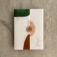 Image 1 of Audrey minimalist printed vellum wrap for 5x7 cards PACK of 10