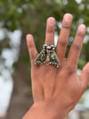 Number 8 turquoise Moth ring 