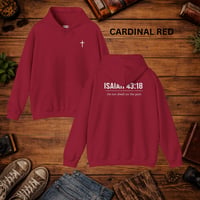 Image 9 of Isaiah 43:18 Cross Hoodie — Inspirational Faith-Based Pullover