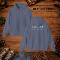 Image 11 of Isaiah 43:18 Cross Hoodie — Inspirational Faith-Based Pullover