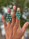 Diamond shaped Turquoise cluster ring 