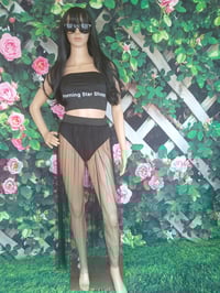 Image 4 of Black long see through swimsuit skirt for women, size XL  one left