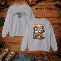 Image 5 of Philippians 1:6 Sweatshirt — "God's Not Done Yet" Inspirational Crewneck