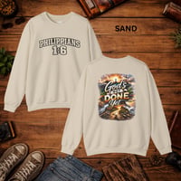 Image 7 of Philippians 1:6 Sweatshirt — "God's Not Done Yet" Inspirational Crewneck
