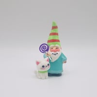 Image 1 of Ozzy and Opal- gnome with kitty 