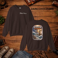 Image 8 of Psalm 93:4 Crewneck Sweatshirt — "Stronger Than the Storm" Christian Faith Pullover