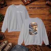 Image 12 of Psalm 93:4 Crewneck Sweatshirt — "Stronger Than the Storm" Christian Faith Pullover