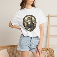 Image 4 of Cat Mona Lisa T-Shirt – Vintage Portrait Cat Tee