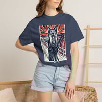 Image 4 of Howling Wolf T-Shirt — Bold Munch-Inspired Graphic Tee