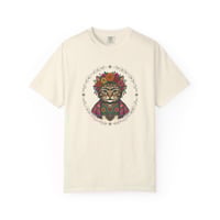 Image 1 of Floral Folk Cat T-Shirt — Boho Cat Portrait Tee