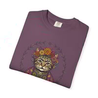 Image 12 of Floral Folk Cat T-Shirt — Boho Cat Portrait Tee