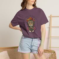 Image 13 of Floral Folk Cat T-Shirt — Boho Cat Portrait Tee