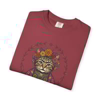 Image 15 of Floral Folk Cat T-Shirt — Boho Cat Portrait Tee