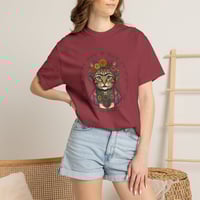 Image 16 of Floral Folk Cat T-Shirt — Boho Cat Portrait Tee