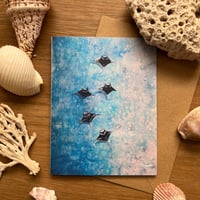 Greeting Card ''Manta rays''