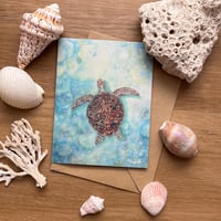 Greeting Card 'Green Turtlel''