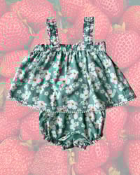 Image 1 of Joie Blue Floral Bloomer Set-3-6m