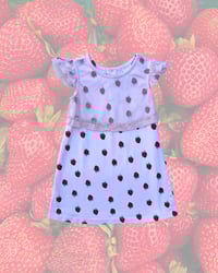 Image 1 of Hanna Andersson Strawberry Mesh Dress-3T