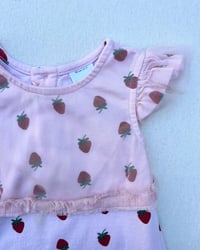 Image 3 of Hanna Andersson Strawberry Mesh Dress-3T