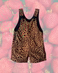 Image 1 of Animal Print Short Overalls-6-12m