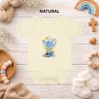 Image 6 of Faith Cross with Rainbow & Bible Newborn Onesie - Infant Bodysuit