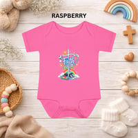 Image 11 of Faith Cross with Rainbow & Bible Newborn Onesie - Infant Bodysuit