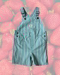 Image 1 of Janie and Jack Striped Short Overalls-3T
