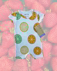 Image 1 of NWT Monica + Andy Slub Shorty Romper-NB