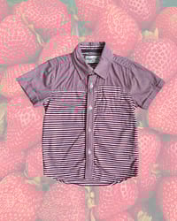 Image 1 of Red Striped Button Up-4T