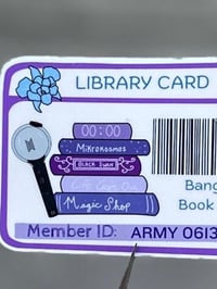 Image 2 of Bangtan library card sticker