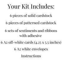 Image 8 of Blue Hydrangea Flower Card Making Kit for Adults to DIY 6 Floral Hello Greeting Cards