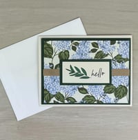 Image 2 of Blue Hydrangea Flower Card Making Kit for Adults to DIY 6 Floral Hello Greeting Cards