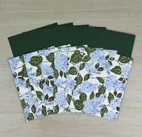 Image 3 of Blue Hydrangea Flower Card Making Kit for Adults to DIY 6 Floral Hello Greeting Cards