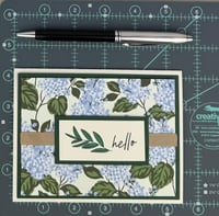 Image 6 of Blue Hydrangea Flower Card Making Kit for Adults to DIY 6 Floral Hello Greeting Cards