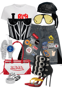 Image 1 of The Bold Statement Patched Bermudas 