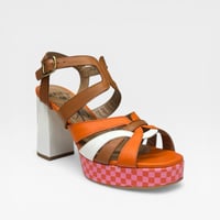 Image 3 of FLY LONDON ETIR WHITE/ORANGE MULTI