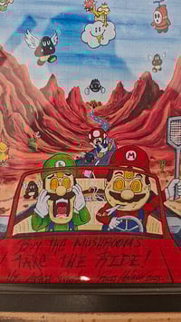 Image 3 of Mario blotter sheet framed